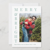 aangepaste foto eenvoudige tekst kerstkaart (Voorkant)