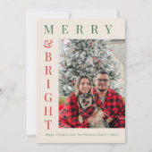 aangepaste foto eenvoudige tekst kerstkaart (Voorkant)