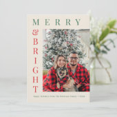 aangepaste foto eenvoudige tekst kerstkaart (Staand voorkant)
