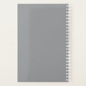 Aangepaste foto Eenvoudige Trendy Gray White Chic Planner (Achterkant)