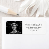 Aangepaste foto Eenvoudige typografie Elegant Afst Etiket (Insitu)