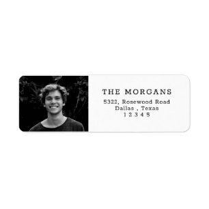Aangepaste foto Eenvoudige typografie Elegant Afst Etiket