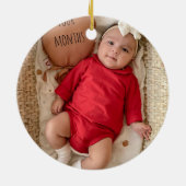 Aangepaste foto EERSTE KERST ALS GROOTOUDERS Keramisch Ornament (Achterkant)