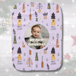 Aangepaste foto eerste kerstcadeaus voor dochter monddoekje