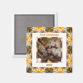 Aangepaste foto Eerste Kerstmis Nieuw Weds Nieuw H Magneet (Voorkant / Achterkant)