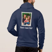 Aangepaste foto-eerste klas vader op eerste klas-p hoodie (Achterkant)