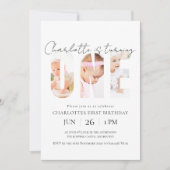 Aangepaste foto eerste verjaardag uitnodiging (Voorkant)