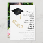 Aangepaste foto Elegant Modern Afstuderen Kaart (Voorkant / Achterkant)