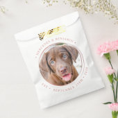 Aangepaste foto Elegant Roos Gold Personalize Wedd Bedankzakje (Gezegeld)