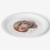 Aangepaste foto Elegant Roos Gold Personalize Wedd Papieren Bordje (Gekanteld)