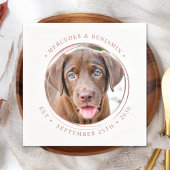 Aangepaste foto Elegant Roos Gold Personalize Wedd Servet