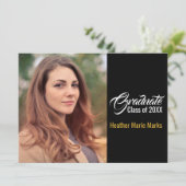 Aangepaste foto elegante afstudeer template kaart (Staand voorkant)