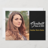 Aangepaste foto elegante afstudeer template kaart (Voorkant)
