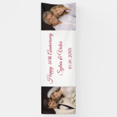 Aangepaste foto Elegante Rode 40e verjaardagsfeest Spandoek (Verticaal)