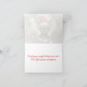 Aangepaste Foto Elf Sphynx Cat Christmas Kaart (Binnen)