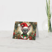 Aangepaste Foto Elf Sphynx Cat Christmas Kaart (Voorkant)