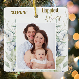 Aangepaste foto, elk jaar, gelukkigste Feestdagen Keramisch Ornament
