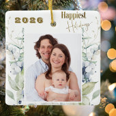 Aangepaste foto, elk jaar, gelukkigste Feestdagen  Keramisch Ornament