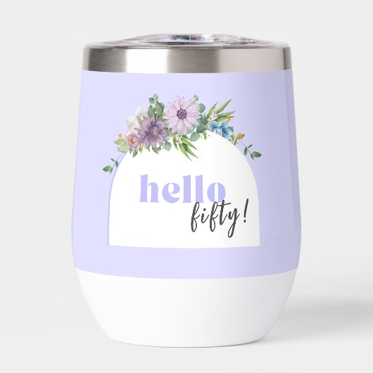 Aangepaste Foto, ELKE LEEFTIJD Verjaardag bloemig  (Voorkant)