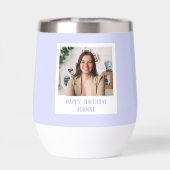 Aangepaste Foto, ELKE LEEFTIJD Verjaardag bloemig  (Achterkant)