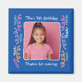 Aangepaste Foto Elke Leeftijd Verjaardag Party Str Magneet (Voorkant)