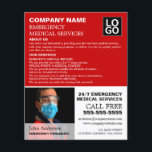 Aangepaste foto, EMT, Paramedic Flyer<br><div class="desc">Persoonlijke foto,  EMT,  Paramedic Adverteren brochures door de Visitekaartje winkel.</div>