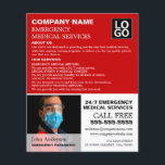 Aangepaste foto, EMT, Paramedic Flyer<br><div class="desc">Persoonlijke foto,  EMT,  Paramedic Adverteren brochures door de Visitekaartje winkel.</div>