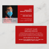 Aangepaste foto, EMT, Paramedic Visitekaartje (Voorkant / Achterkant)