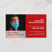 Aangepaste foto, EMT, Paramedic Visitekaartje (Voorkant)