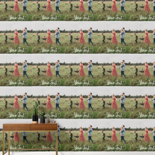 Aangepaste foto- en aangepaste tekst Sjabloon Behang