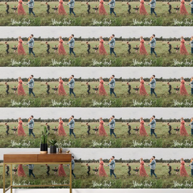 Aangepaste foto- en aangepaste tekst Sjabloon Behang (Hal)