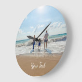 Aangepaste foto- en aangepaste tekst Sjabloon Grote Klok (Hoek)