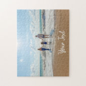 Aangepaste foto- en aangepaste tekst Sjabloon Legpuzzel (Verticaal)