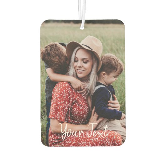 Aangepaste foto- en aangepaste tekst Sjabloon Luchtverfrisser (Achterkant)