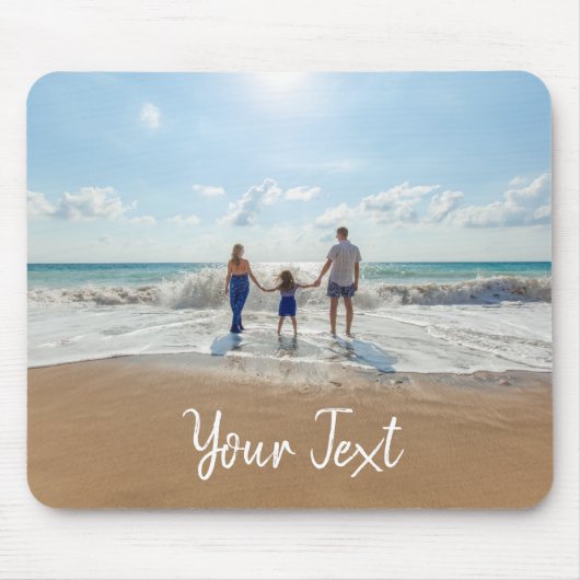 Aangepaste foto- en aangepaste tekst Sjabloon Muismat (Voorkant)