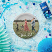 Aangepaste foto- en aangepaste tekst Sjabloon Papieren Bordje (Feest)