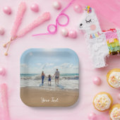 Aangepaste foto- en aangepaste tekst Sjabloon Papieren Bordje (Feest)