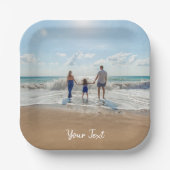 Aangepaste foto- en aangepaste tekst Sjabloon Papieren Bordje (Voorkant)