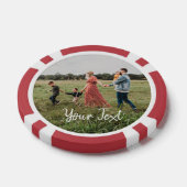 Aangepaste foto- en aangepaste tekst Sjabloon Poker Chips (Enkel)