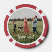 Aangepaste foto- en aangepaste tekst Sjabloon Poker Chips (Achterkant)