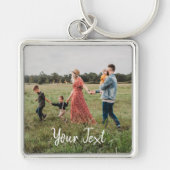 Aangepaste foto- en aangepaste tekst Sjabloon Sleutelhanger (Voorkant)