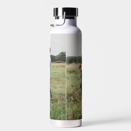 Aangepaste foto- en aangepaste tekst Sjabloon Waterfles (Rechts)