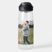 Aangepaste foto- en aangepaste tekst Sjabloon Waterfles (Achterkant)