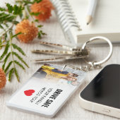 Aangepaste foto en bericht Drive safe Sleutelhanger (Voorkant Rechts)