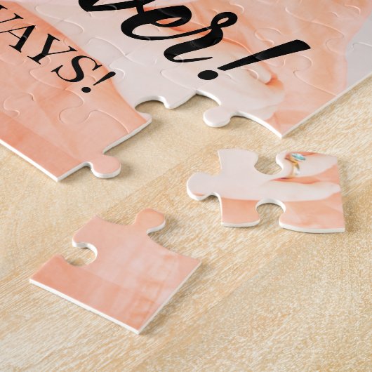 Aangepaste foto en bericht legpuzzel (Zijkant)