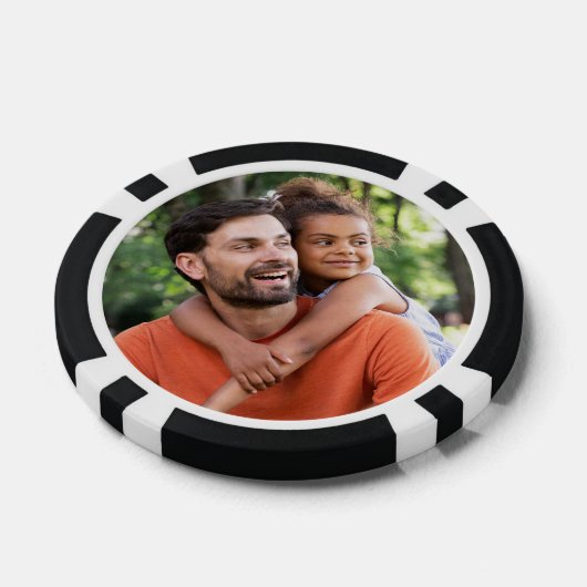 Aangepaste foto en bericht "Vaderdag" Poker Chips (Enkel)