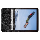 Aangepaste foto en bijschrift flexibele magneet (Horizontaal)