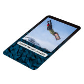 Aangepaste foto en bijschrift flexibele magneet (Linkerzijde)