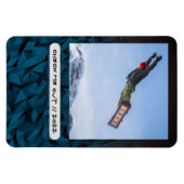 Aangepaste foto en bijschrift flexibele magneet (Horizontaal)