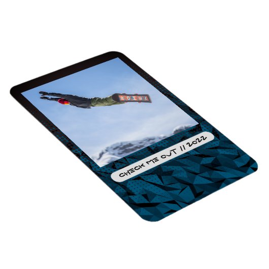 Aangepaste foto en bijschrift flexibele magneet (Rechterzijde)